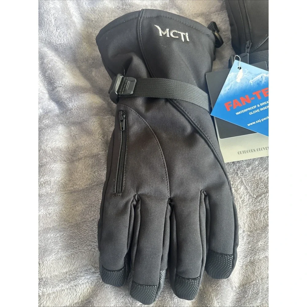MCTI BLACK‎ OUTDOOR SKI WATERPROOF GLOVES SIZE LARGE NEW